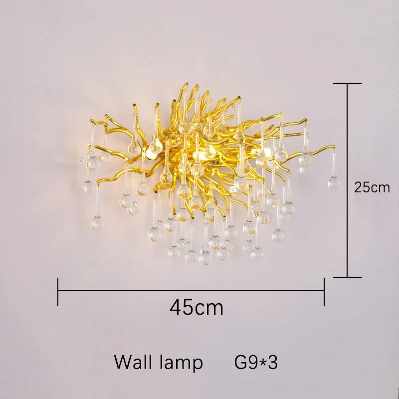 Gloss Light Luxury Crystal Ceiling Chandelier for Living Room & Dining Room