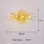 Crystal Dendritic Chandelier: Modern Luxe for Living Room, Dining Room, Bedroom, Hotel Lobby