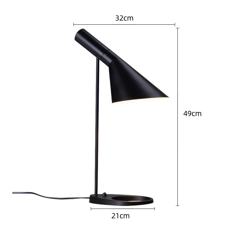 Industrial Iron Table Lamp for Bedroom Decor and Lighting