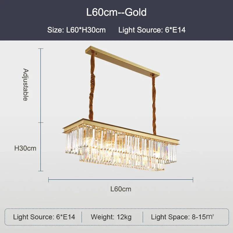 Black Gold Crystal Ceiling Chandelier: Modern LED Pendant Light for Luxe Living Spaces