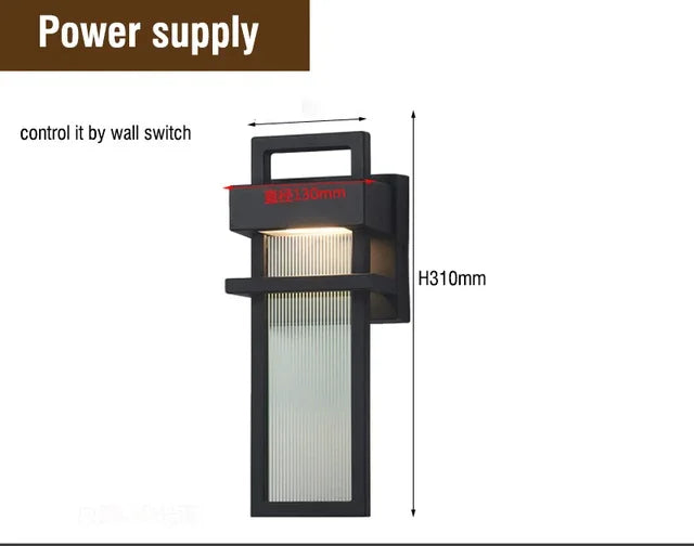 Matte Black LED Outdoor Wall Sconce for Garage Garden and Entryway