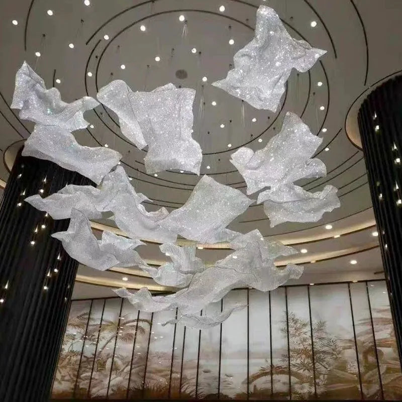 Modern Art Irregular Chandelier: Nordic Design, LED Lights, Customizable for Hotels