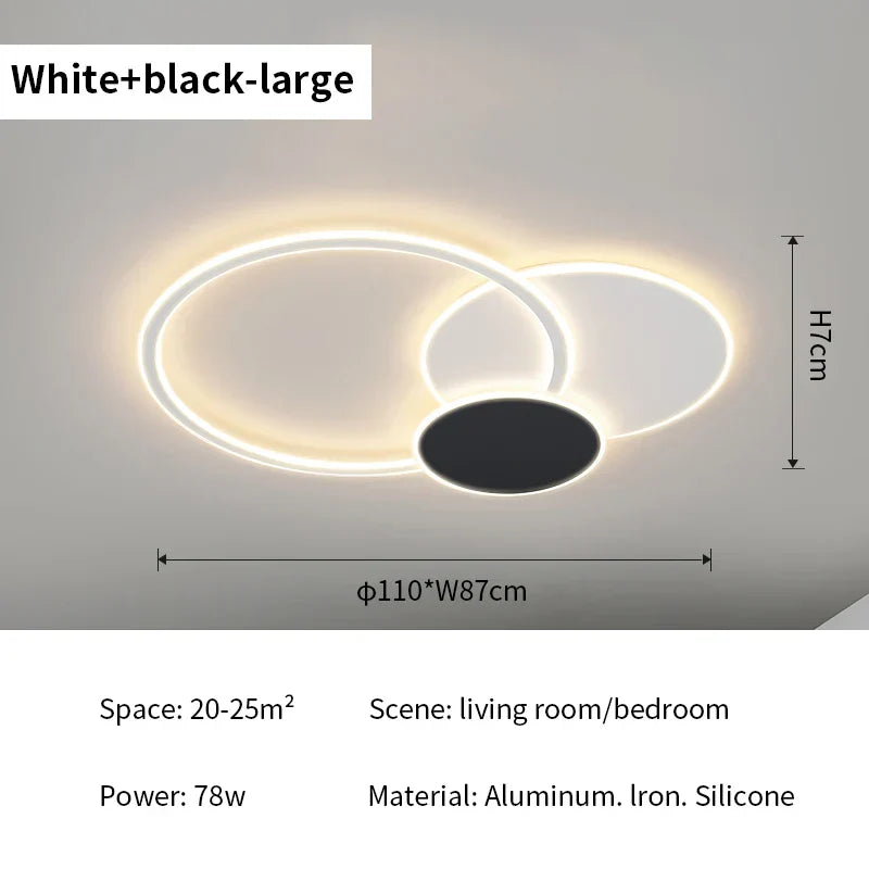 LED White Ceiling Chandelier with Remote Control