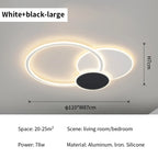 LED White Ceiling Chandelier with Remote Control