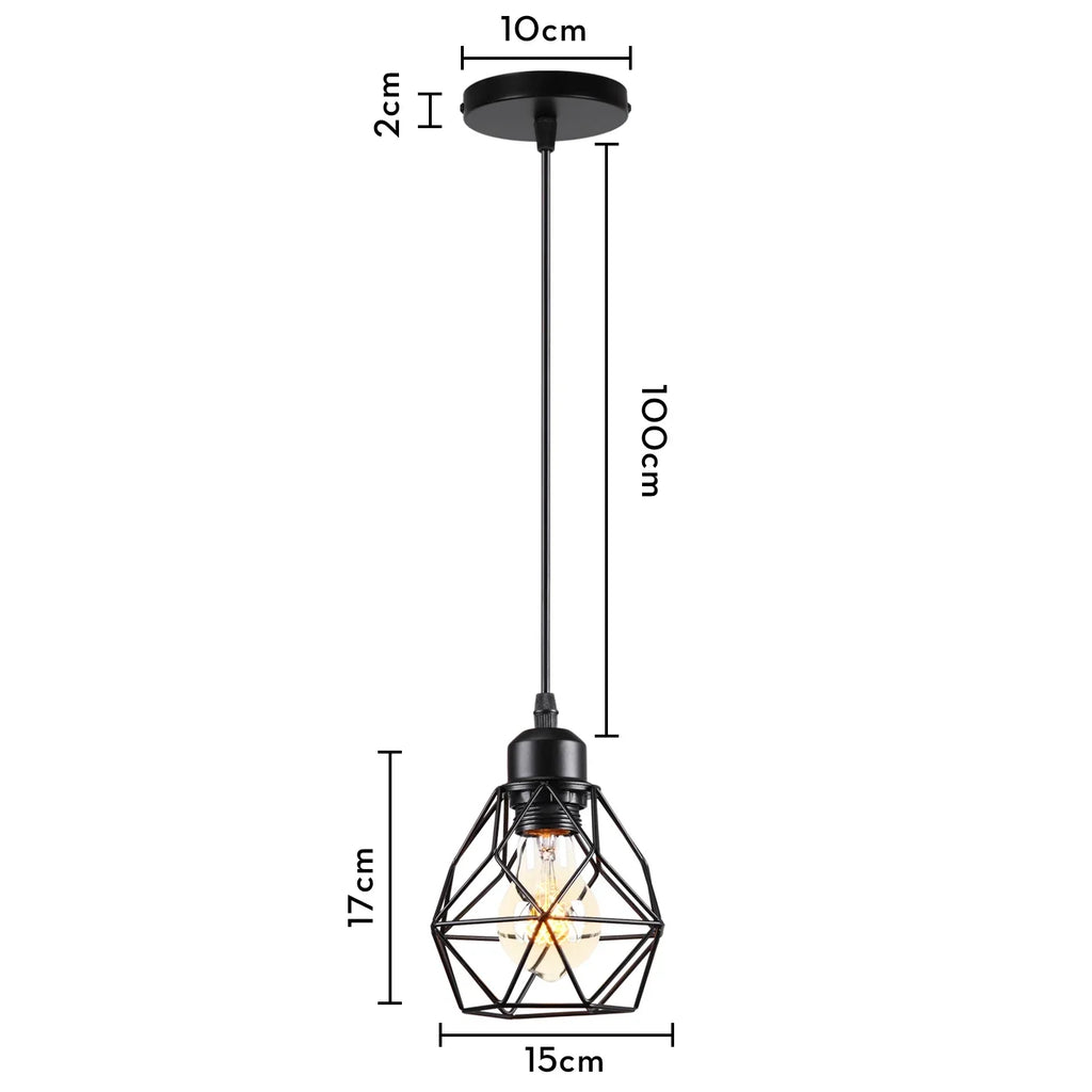 Industrial Loft Pendant LED Ceiling Light for Home Living Room Kitchen Decor