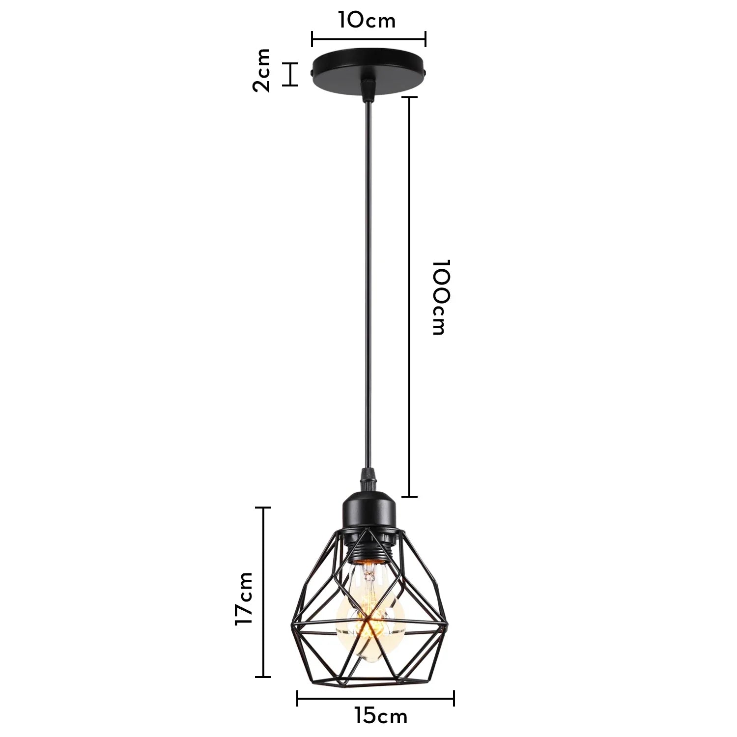 Industrial Loft Pendant LED Ceiling Light for Home Living Room Kitchen Decor