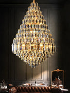 Crystal Pendant Chandelier for Home, Hotel, Restaurant - Luxury Duplex Hall Light
