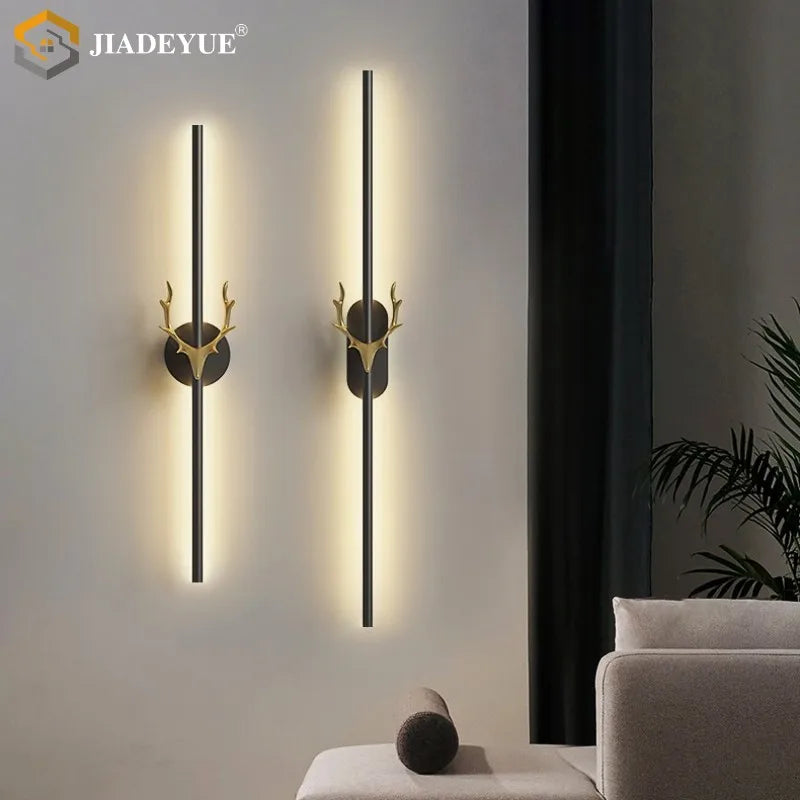 Deer Horn LED Wall Lamp for Staircase & Bedroom Decor