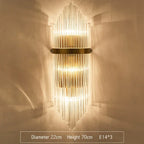 Gold Crystal Wall Lights: Elegant LED Sconce for Bedroom, Living Room & Bathroom