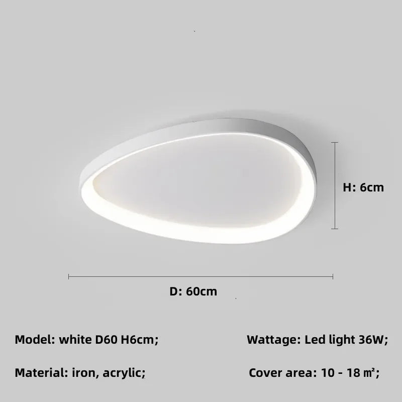 Nordic LED Ceiling Chandelier, Dimmable Black Stone Design for Living Room and Bedroom