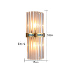 Shell Glass Rod Wall Lamp Modern Light Living Room Bedroom Study LED Lighting