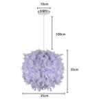 Feather Pendant Lamp E27 Hanging Light Nordic Chandelier for Bedroom & Dining Room by Afralia™