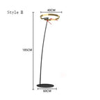 Nordic Ring LED Floor Lamp - Modern Loft Standing Light for Home Decor