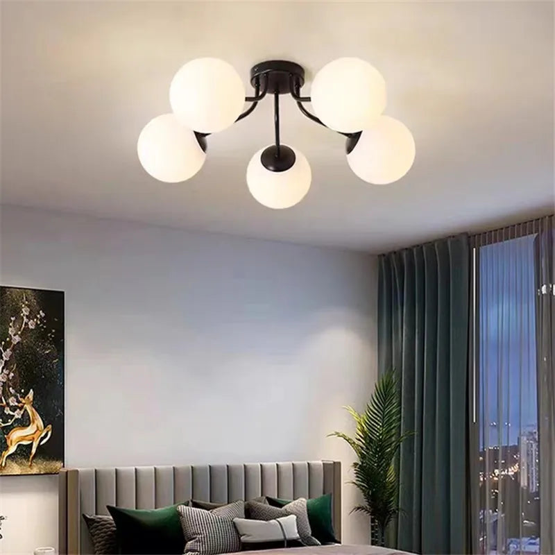 Bubble Glass LED Ceiling Light for Living Room Bedroom Kitchen Dining