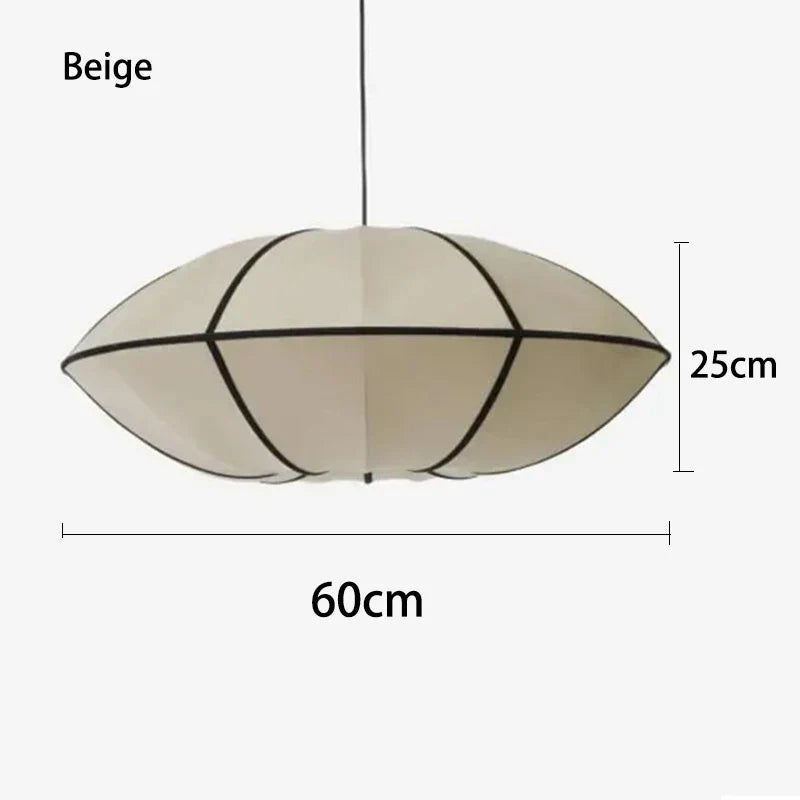 Danish Pendant Light Minimalist Lantern Ufo Lampshade Rustic Fabric Lamp