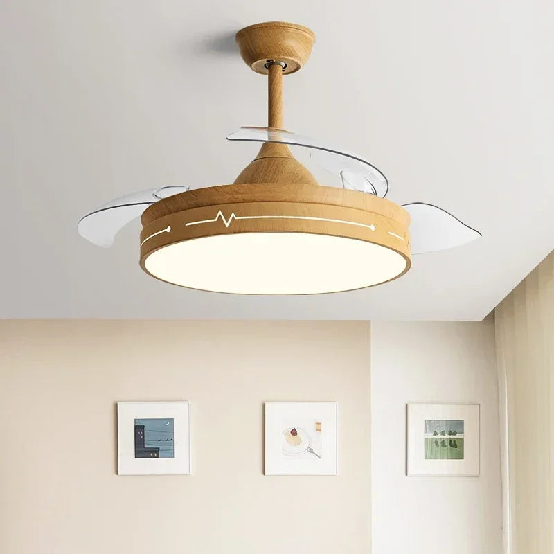 DC Motor Ceiling Fan Light with Control for Bedroom, Living Room & Restaurant.