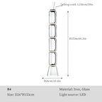 Modern Clear Glass LED Ceiling Chandelier for Living Room & Bar Décor