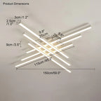 Black Chandelier LED Ceiling Lamp for Master Bedroom Living Room Energy Saving Light