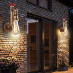 Vintage Industrial LED Water Pipe Wall Light for Home Cafe Bar Bedroom Decor