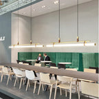 Glass Belt Chandelier: Modern Indoor Restaurant & Office LED Light