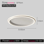 Modern Round Ceiling LED Lamp for Bedroom, Minimalist Design for All Rooms