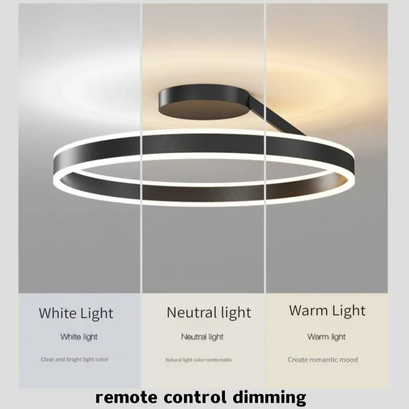Modern Ring LED Ceiling Light for Bedroom and Living Room