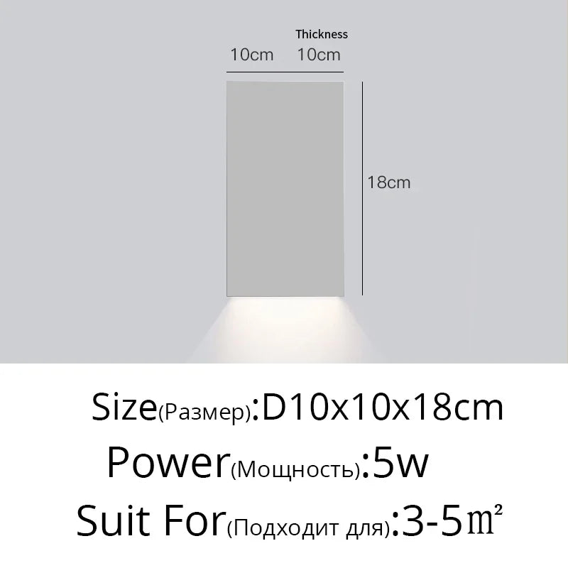 Modern Long Strip Wall Light for Living Room Hotel Bedside Stairs Fixtur