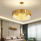 Crystal Chandelier: Elegant Villa Pendant Lights for Living Room and Bedroom