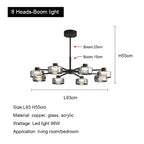 Modern Minimalism Circle Glass Chandelier LED Pendant Lights for Home Decoration