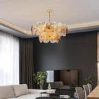 Luxury Lustre Glass Chandelier LED Pendant Lamp for Living Room Dining Bedroom