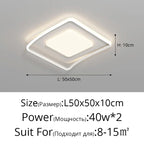 LED Ceiling Lights White Black Infinite Dimming Home Lighting Fixtures