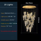 Duplex Building Chandelier: Modern, Luxurious, LED, Large, Creative, Villa Pendant Lamp