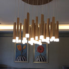 Modern Wood Chandelier Pendant for Dining Room, Living Room, Bedroom