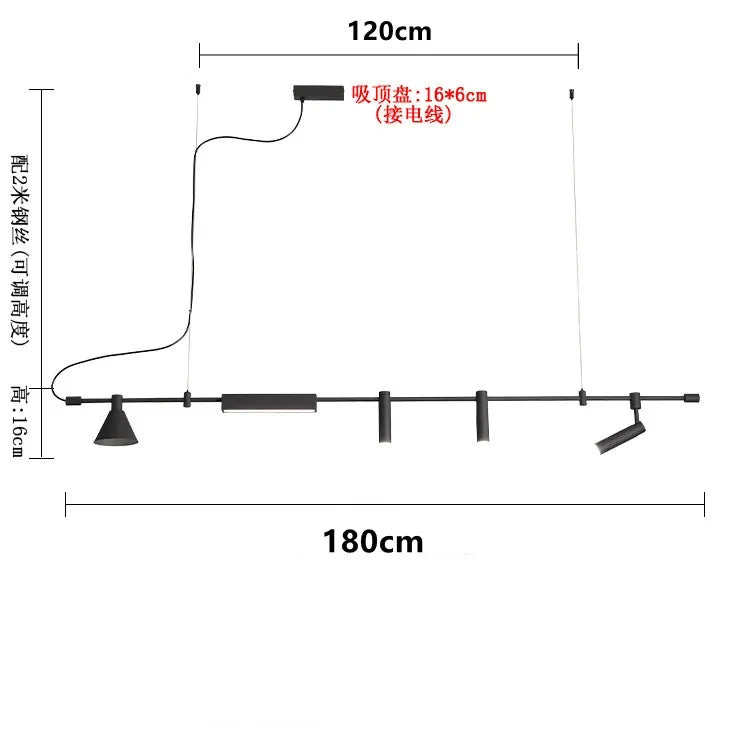 Modern Black Designer LED Chandelier Spot Light for Home Decor Lighting