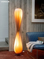 Wabi Sabi Wooden Floor Lamp for Retro Simple Home Art