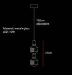 Glass Tubes LED Chandelier: Modern Luxury for Living Room, Bedroom, Hotel & Aisle