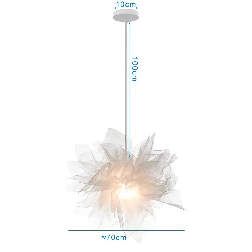 Feather Pendant LED Chandelier - Modern Bedroom Study Room Decoration