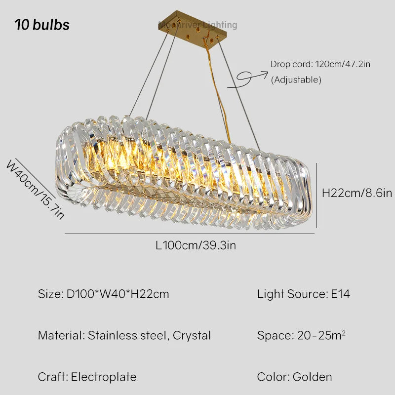 Crystal LED Ceiling Chandelier: Elegant European Home Décor Pendant Lights