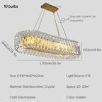 Crystal LED Ceiling Chandelier: Elegant European Home Décor Pendant Lights