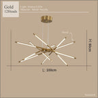 Modern LED Linear Chandelier: Creative Design Ceiling Lamp with Remote for Home Decor