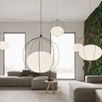 Birdcage Glass Ball Pendant Light for Dining Room and Bar in Nordic Design
