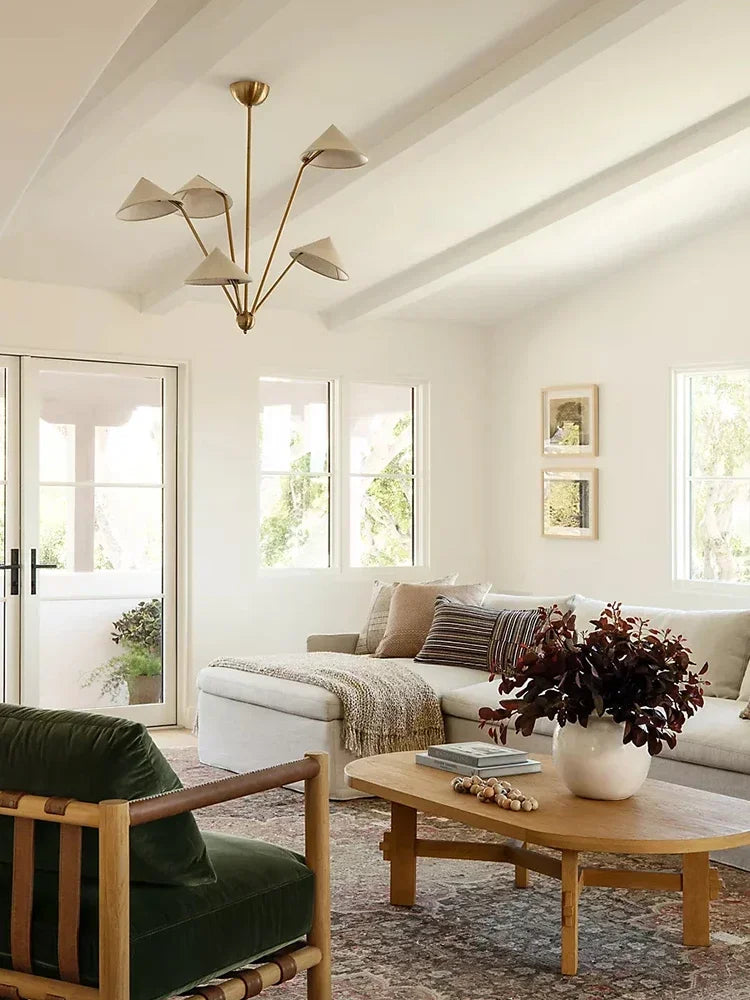 Wabi Sabi Cloth Pendant Chandelier LED Light for Living Room Kitchen Decor