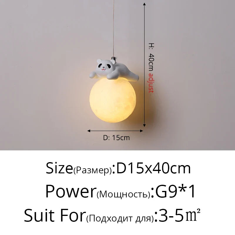 Bear Bedroom Wall Lamp: Modern Chandelier for Living Room, Study & Dining Room