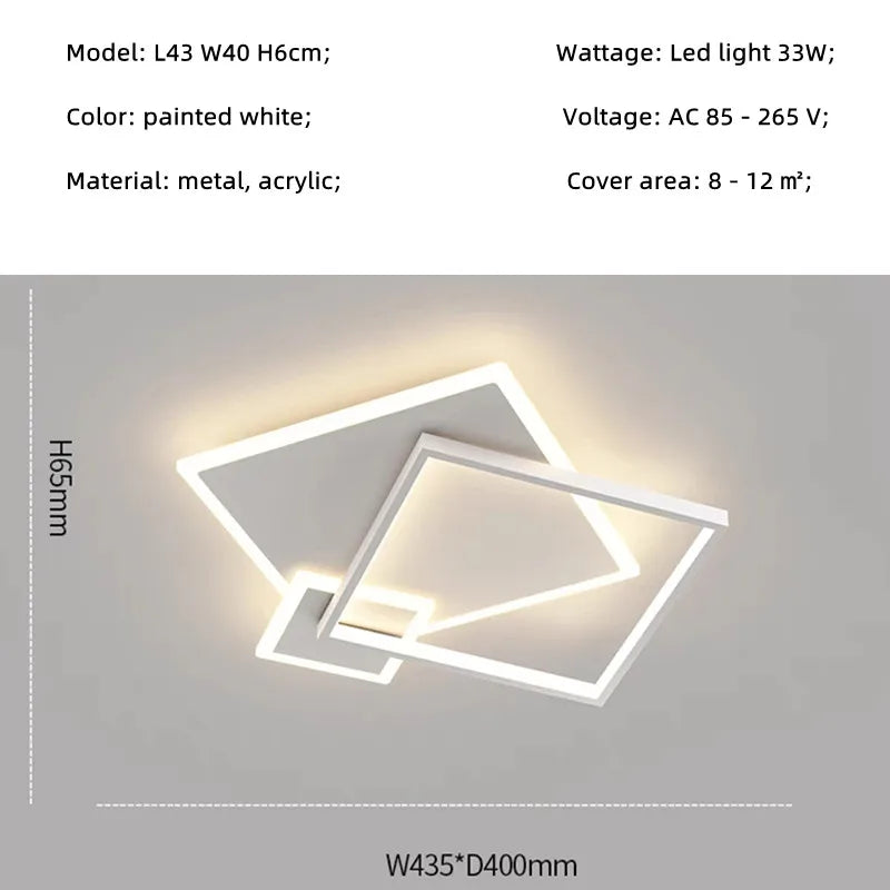 Nordic Ceiling Lights for Modern Living Room Bedroom Kitchen Decor