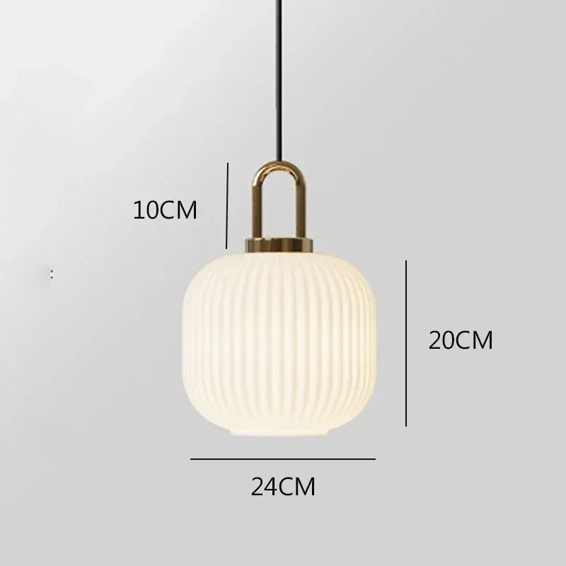 Glass Stripe LED Pendant Lights for Stylish Indoor Home Decor