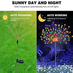 Solar Firework Fairy Lights Outdoor Decoration for Garden, Patio, Party