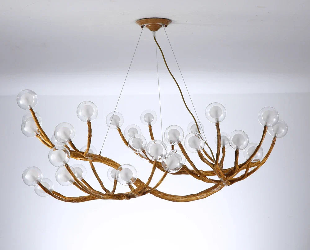 Nordic Branch Chandelier Modern Magic Bean Molecular Bedroom Lighting