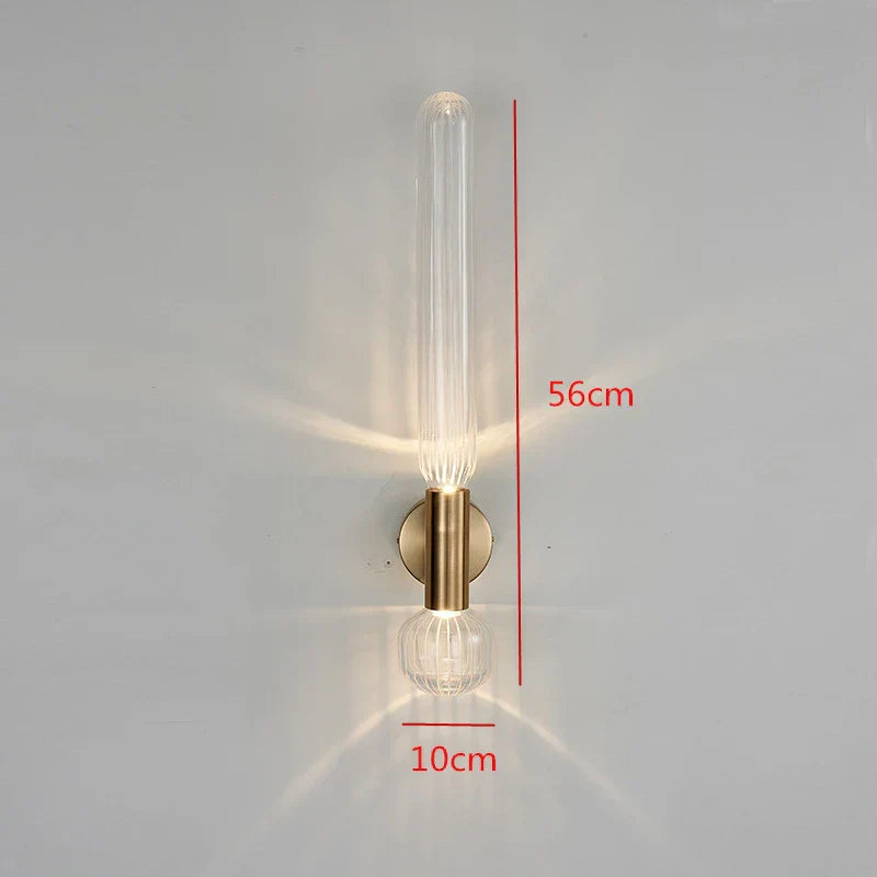 Nordic Style Art Glass Living Room Wall Lamp by Afralia™