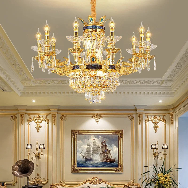 Luxury Villa Crystal Chandelier for Living Room, Dining Room, Bedroom