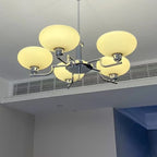 Glass Ball Pendant Chandelier LED Lamp for Modern French Bedroom